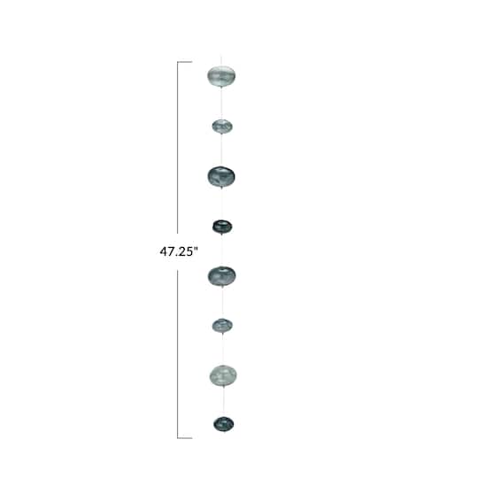 Hello Honey® 4ft. Blue Azure Bubbles Hand-Blown Glass Garland